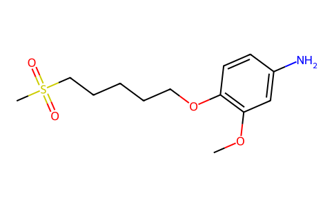 m-Anisidine, 4-((5-(methylsulfonyl)pentyl)oxy)- 106271-06-1